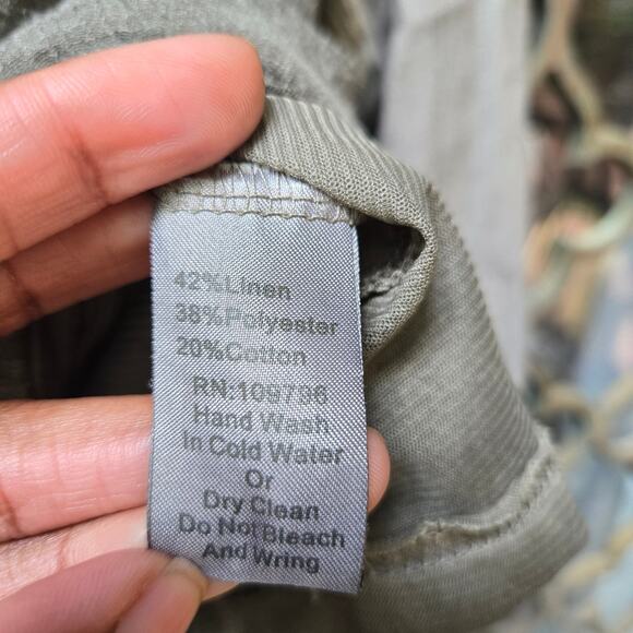 Pretty Angel Women Vtg Y2K Asymmetric Lagenlook Artsy Linen Blend Boho Layered L - Picture 6 of 10